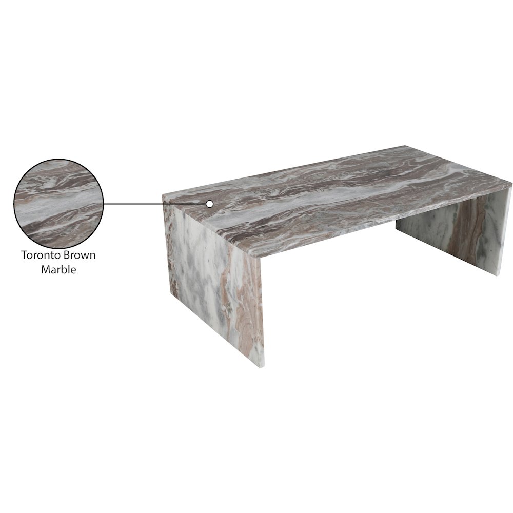 Vernazza Brown Marble Coffee Table