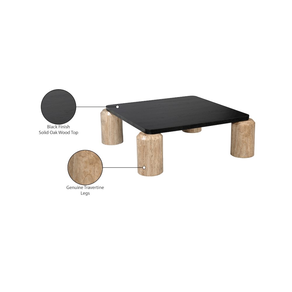 Ferrara Natural / Black Coffee Table