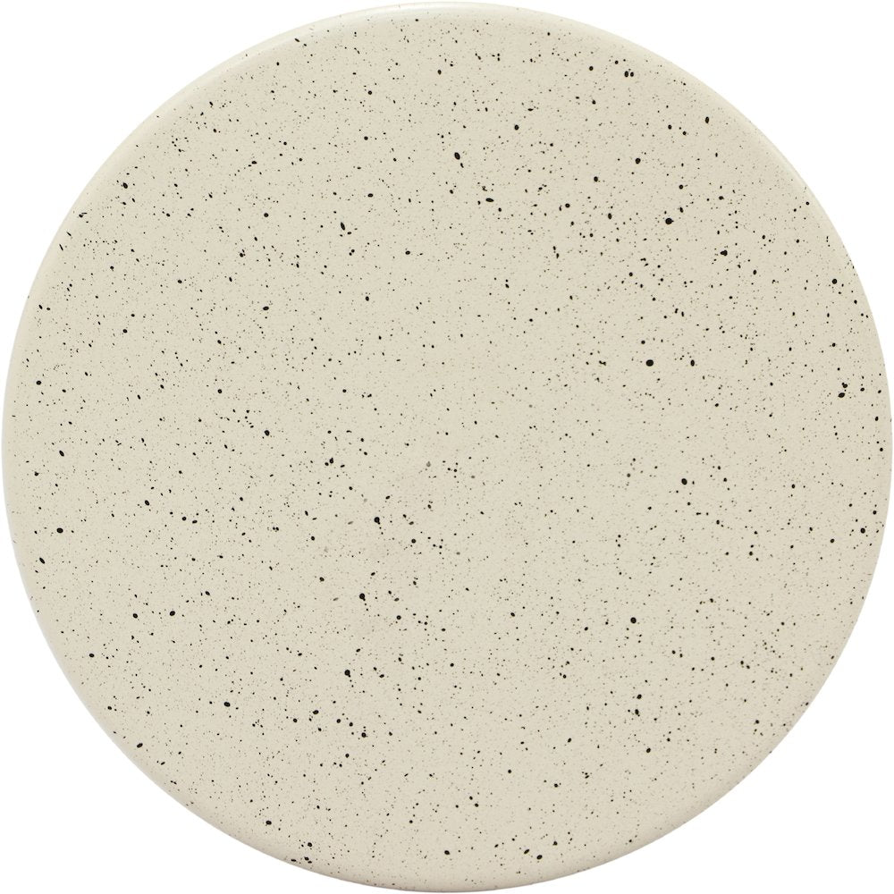 Anika Cream Iron Terrazzo End Table