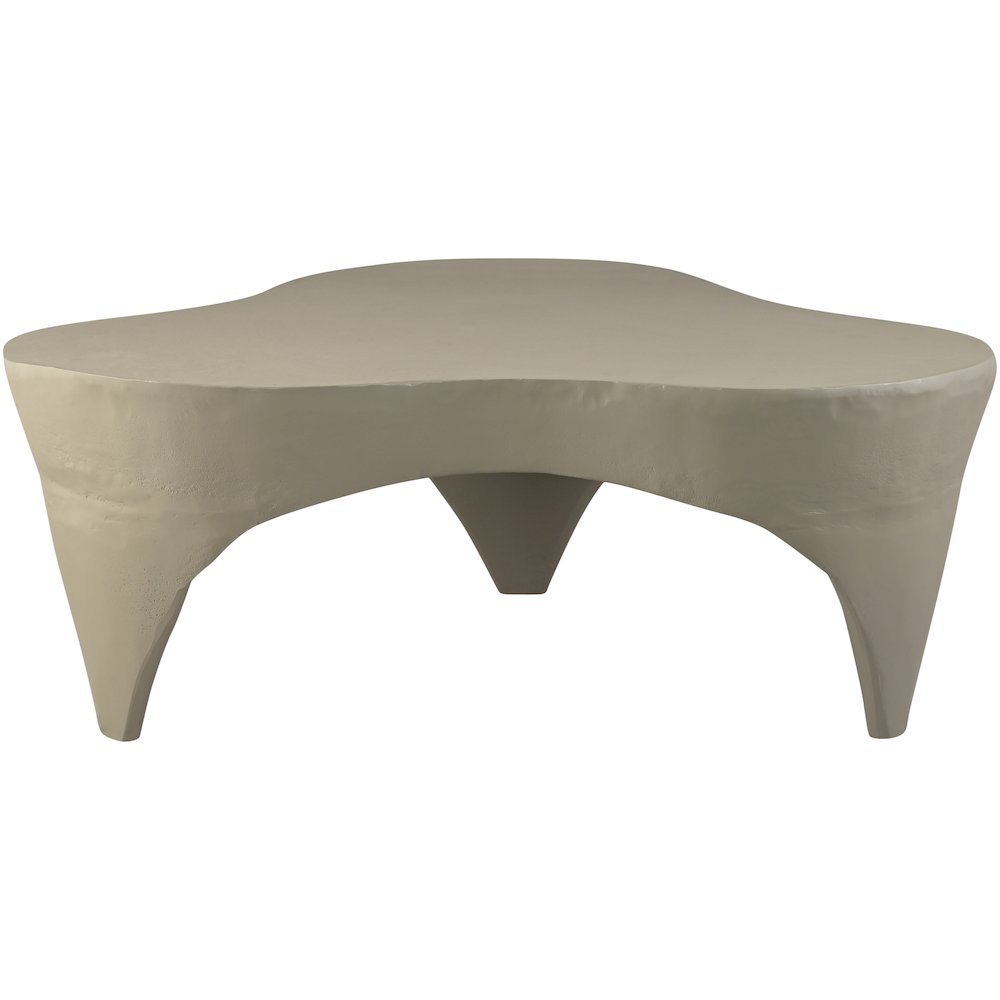 Bourges Taupe Aluminum Coffee Table, Taupe