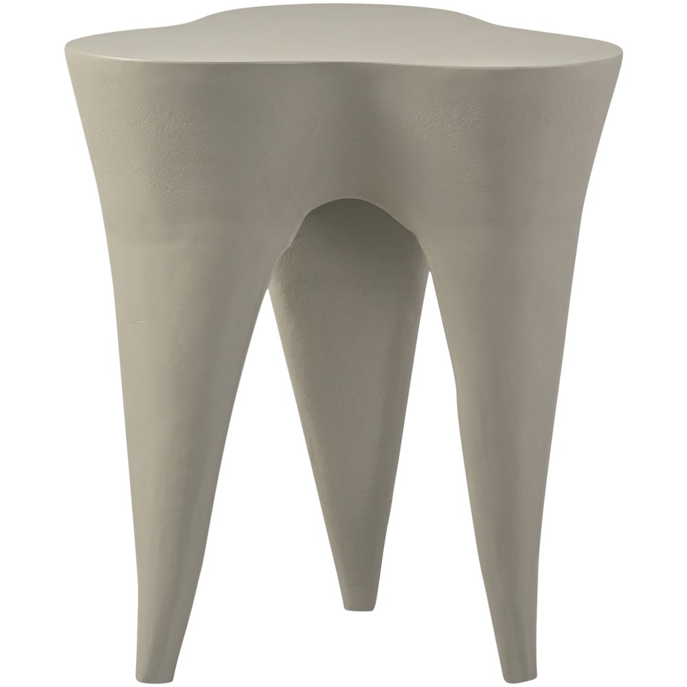 Bourges Taupe Aluminum End Table, Taupe