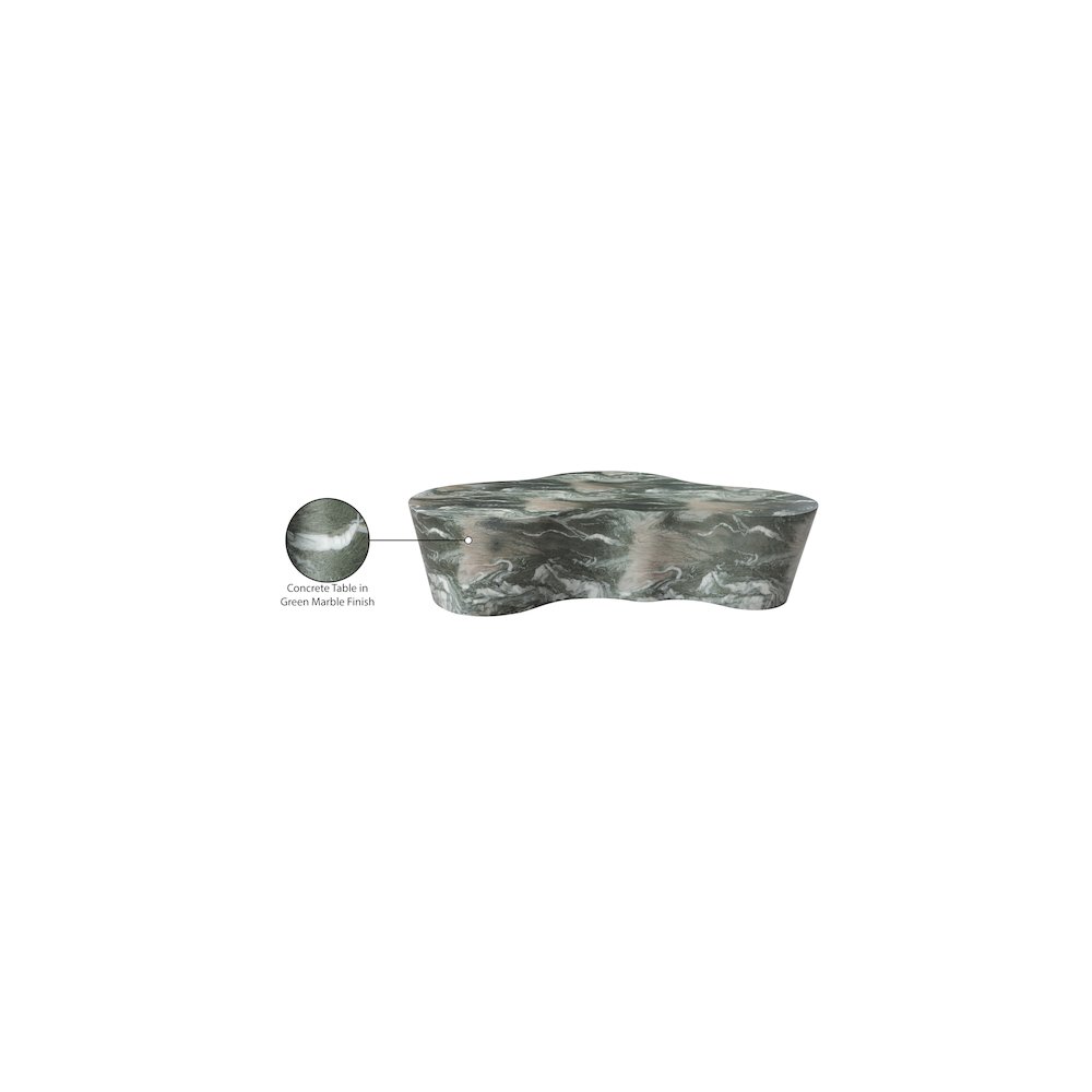 Monza Green Marble Finish Concrete Coffee Table