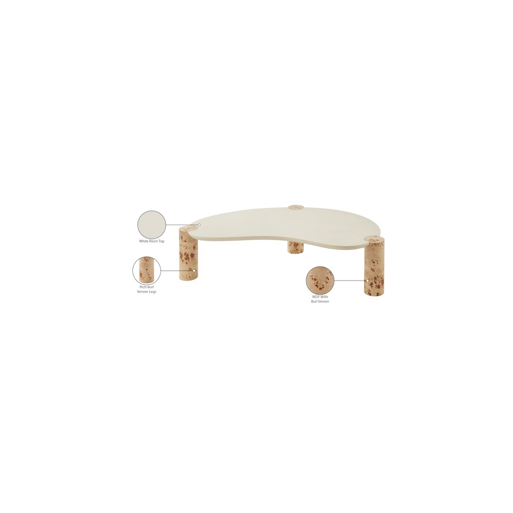 Thor Natural Burl Wood Coffee Table