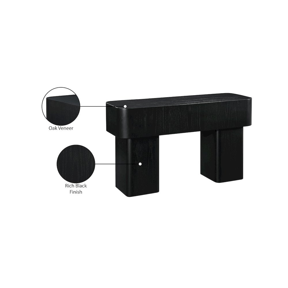 Oakmont Black Console Table