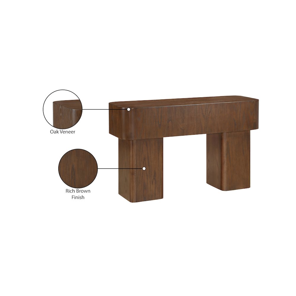 Oakmont Brown Console Table