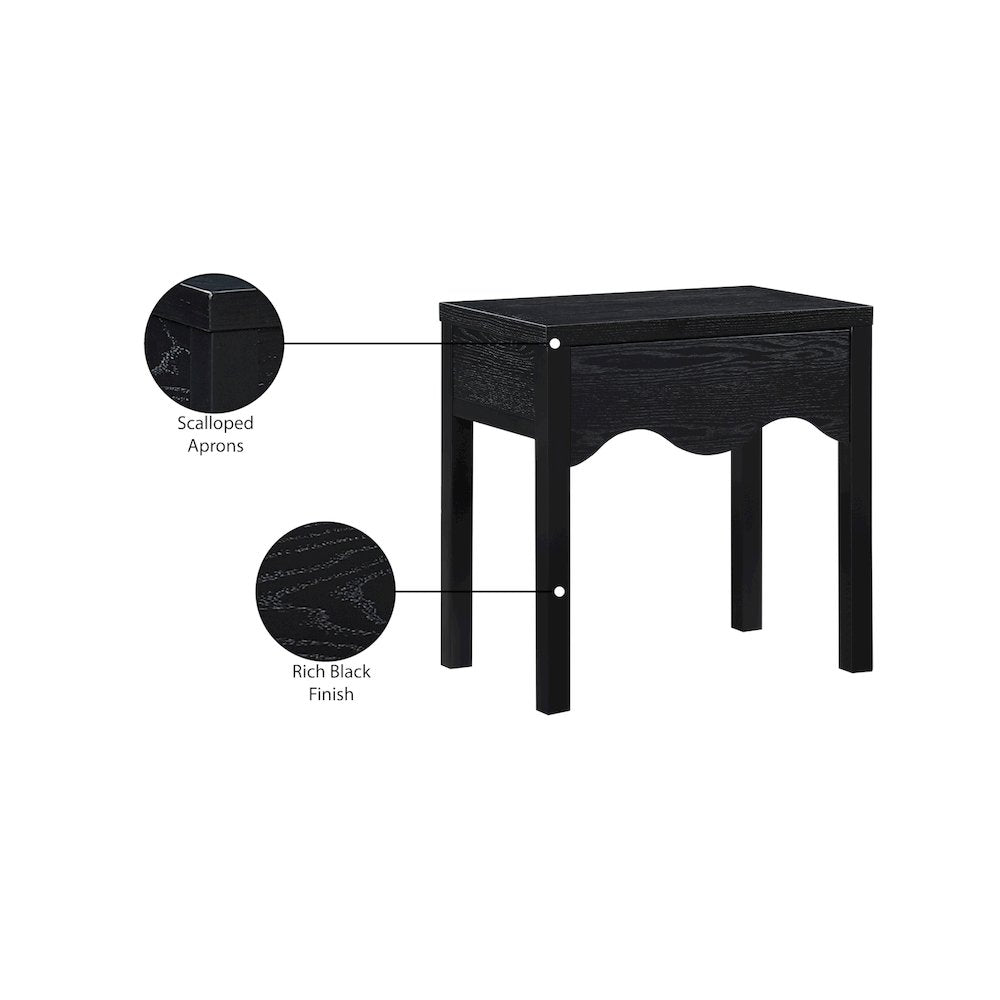 Fiora Black Night Stand