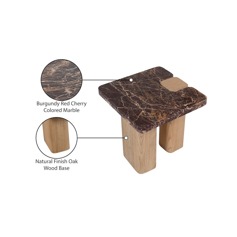 Ravenna Burgundy End Table