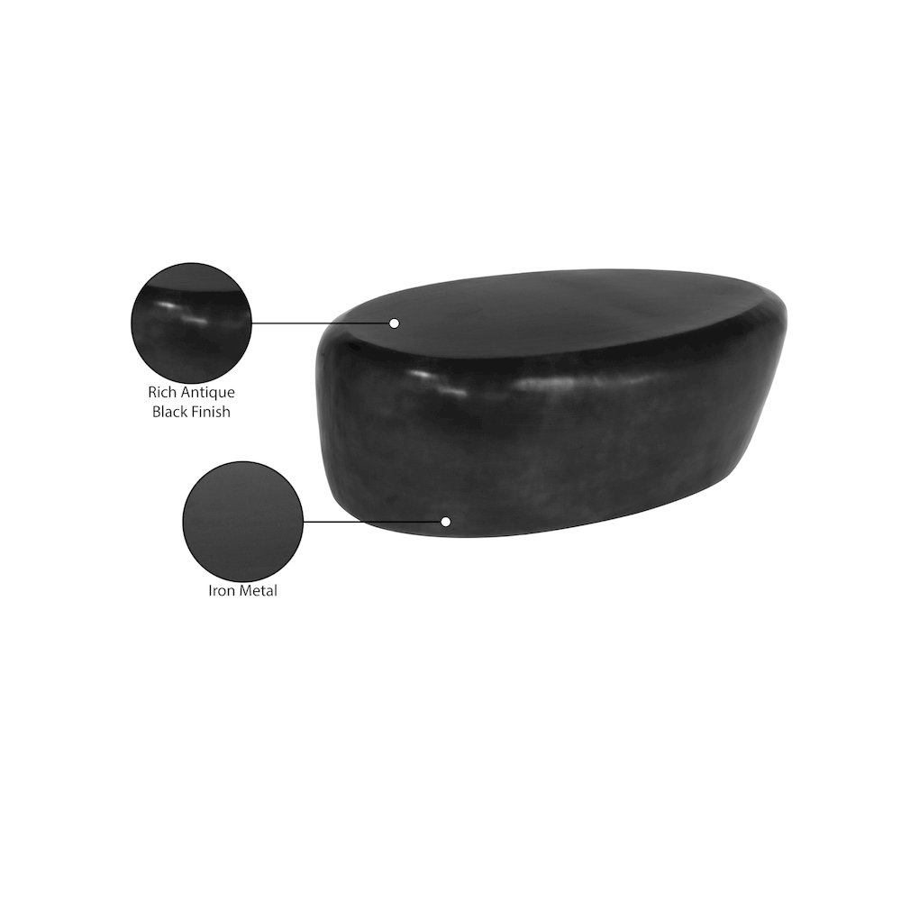 Capsule Black Aluminum Coffee Table