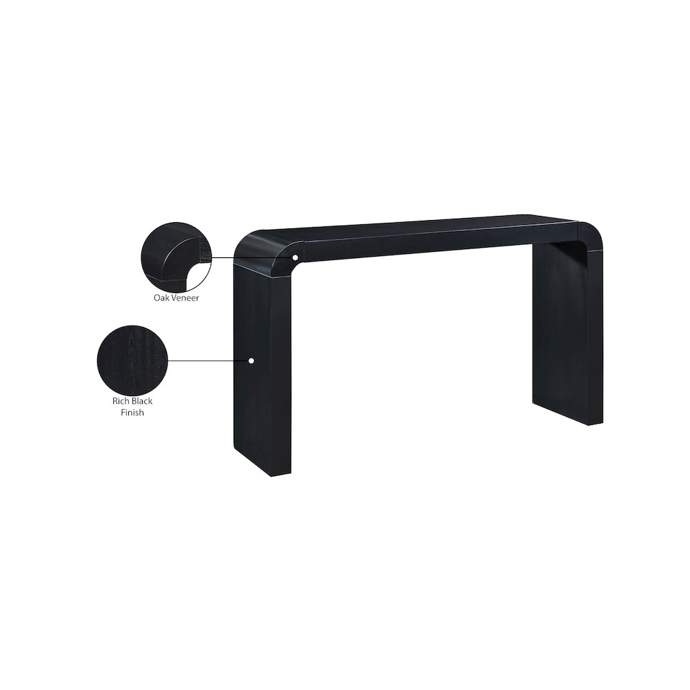 Toulon Black Oak Veneer Console Table