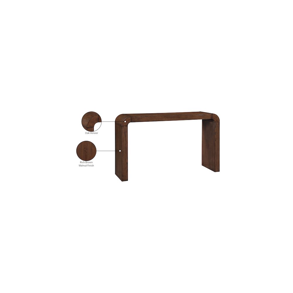 Toulon Brown Oak Veneer Console Table