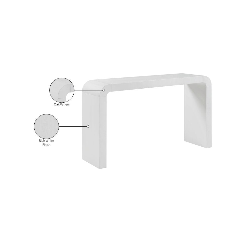 Toulon White Oak Veneer Console Table