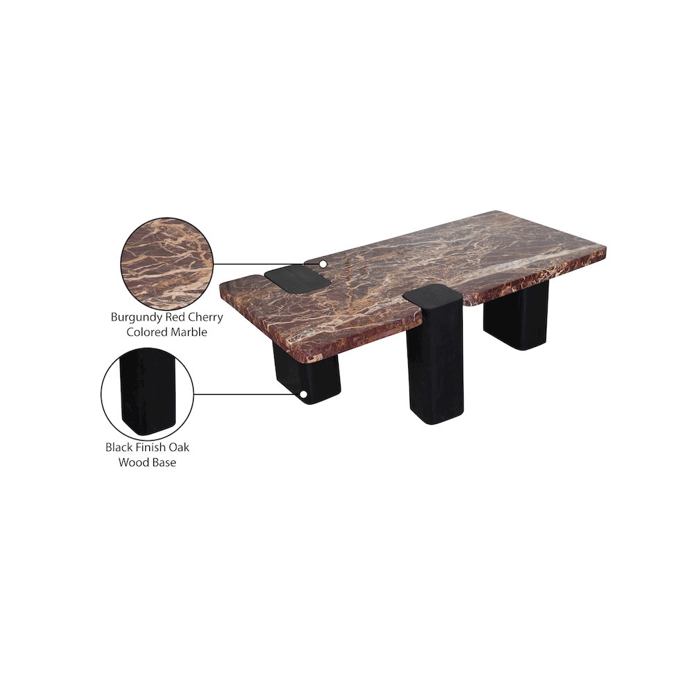 Ravenna Burgundy Coffee Table