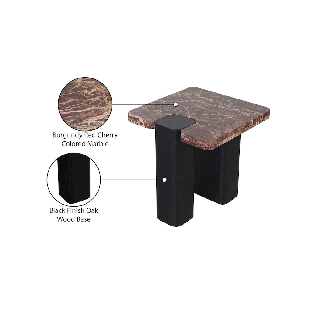 Ravenna Burgundy End Table