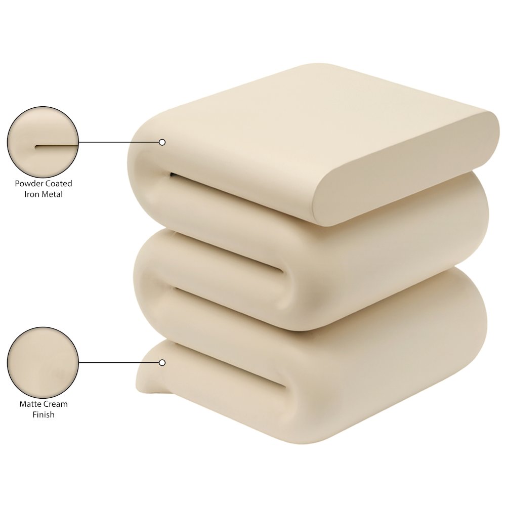 Roland Cream Iron End Table