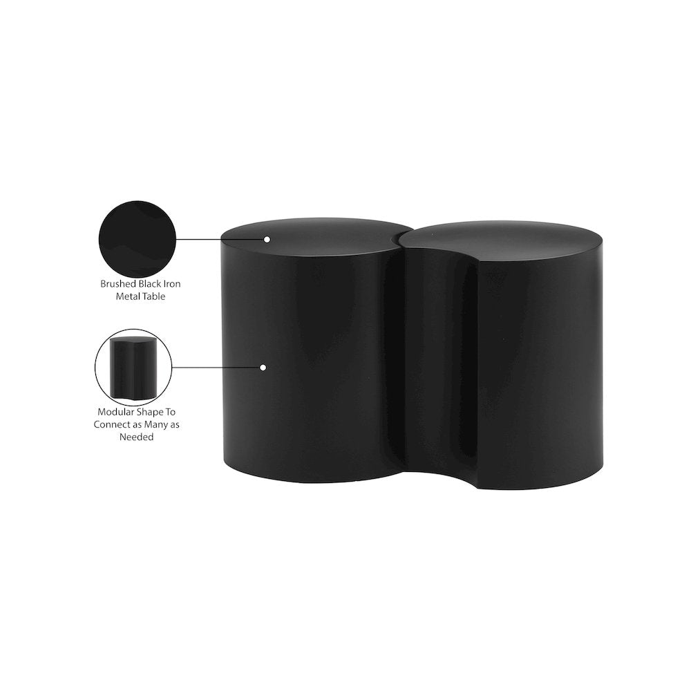 Dimple Black End Table
