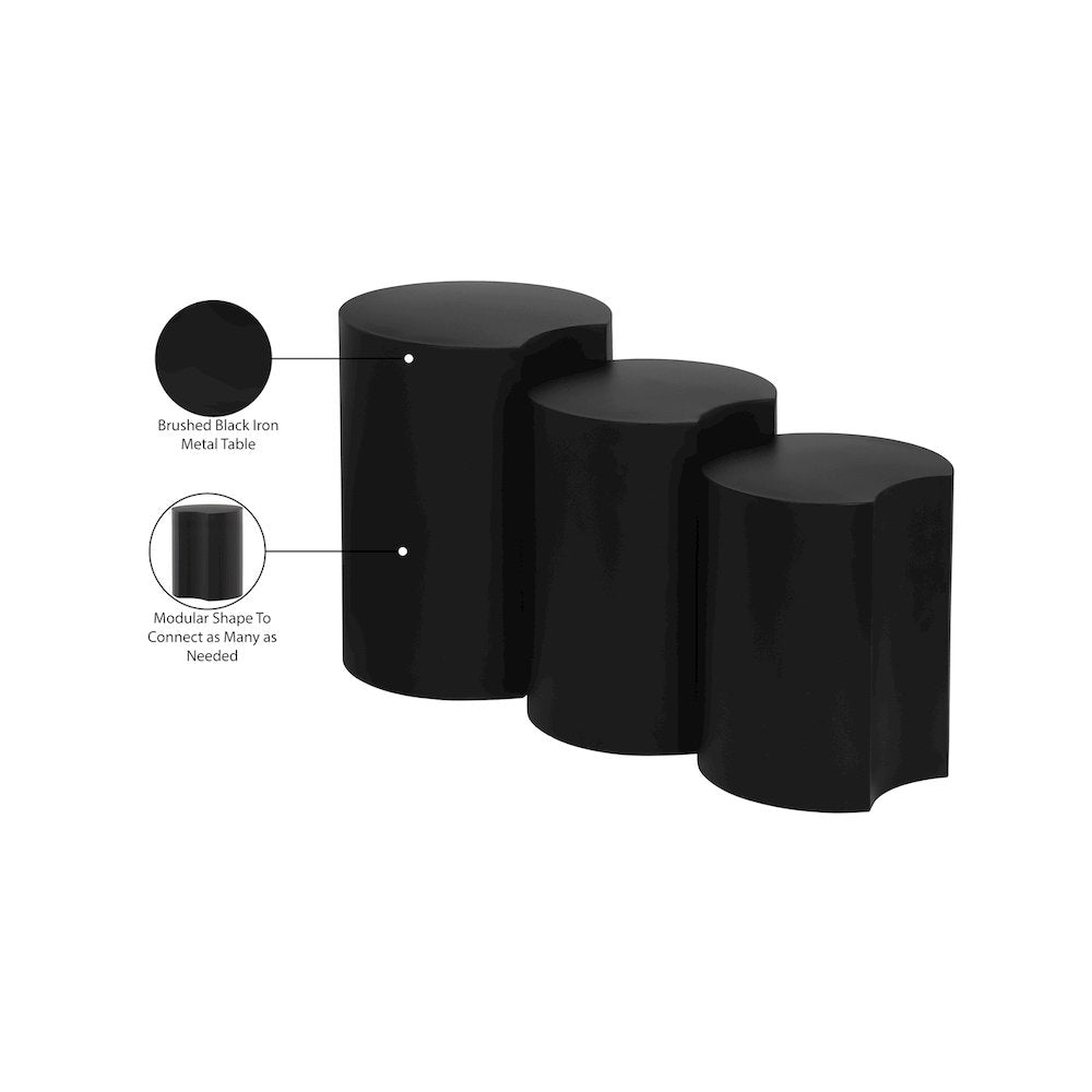 Dimple Black End Table