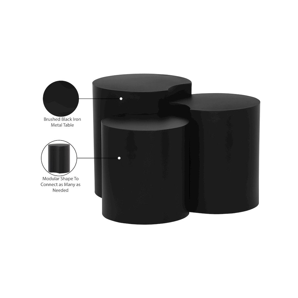 Dimple Black End Table