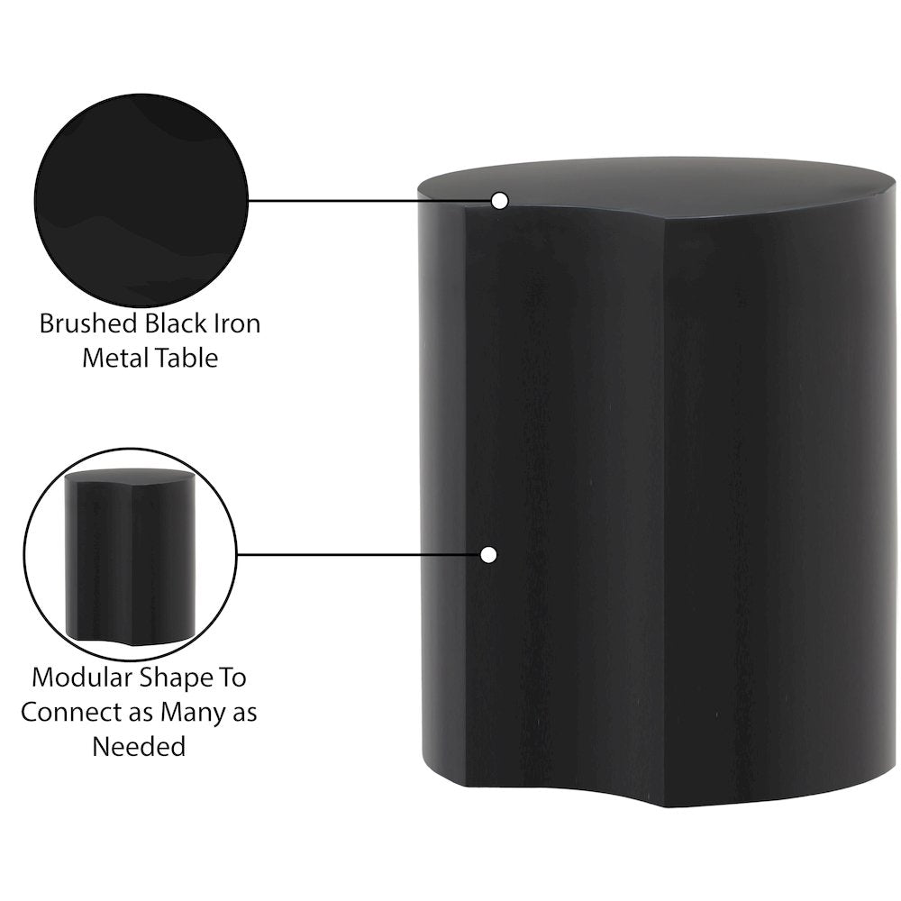 Dimple Black End Table