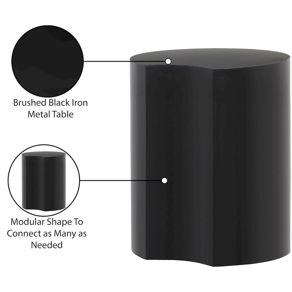Dimple Black End Table