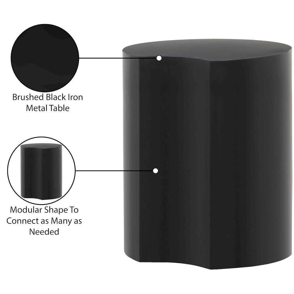 Dimple Black End Table