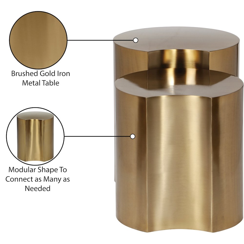 Dimple Gold End Table
