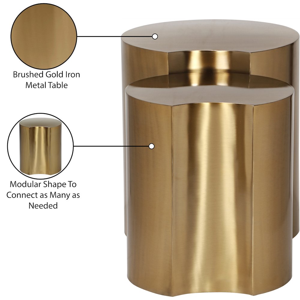 Dimple Gold End Table