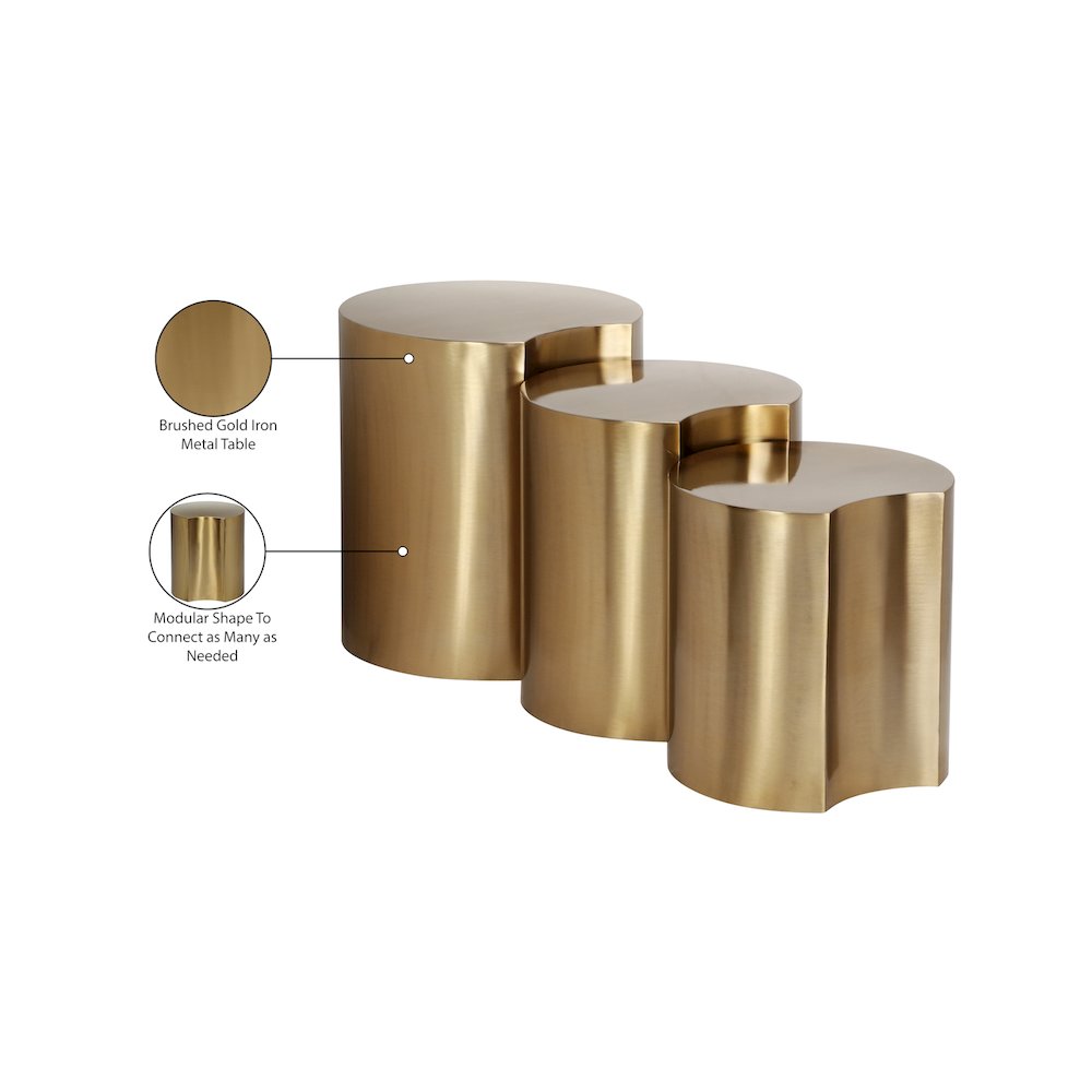 Dimple Gold End Table