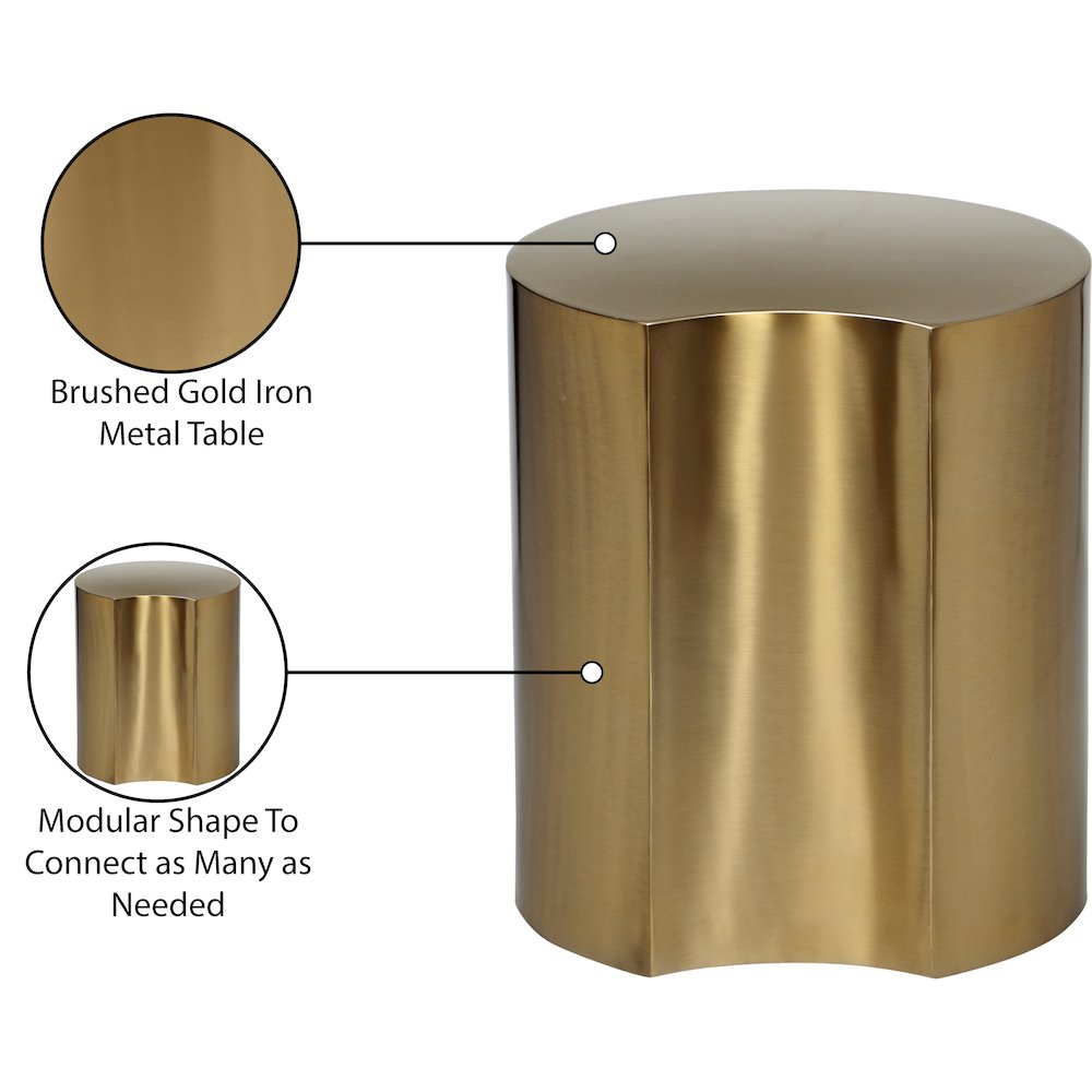 Dimple Gold End Table