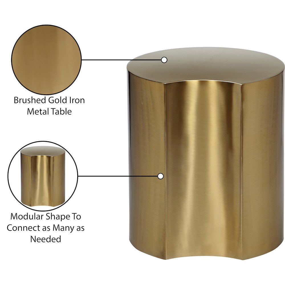 Dimple Gold End Table