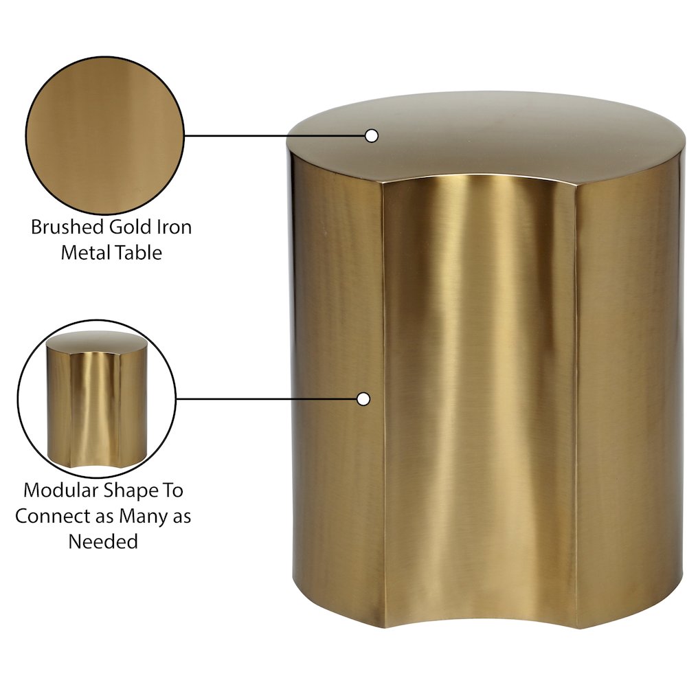 Dimple Gold End Table