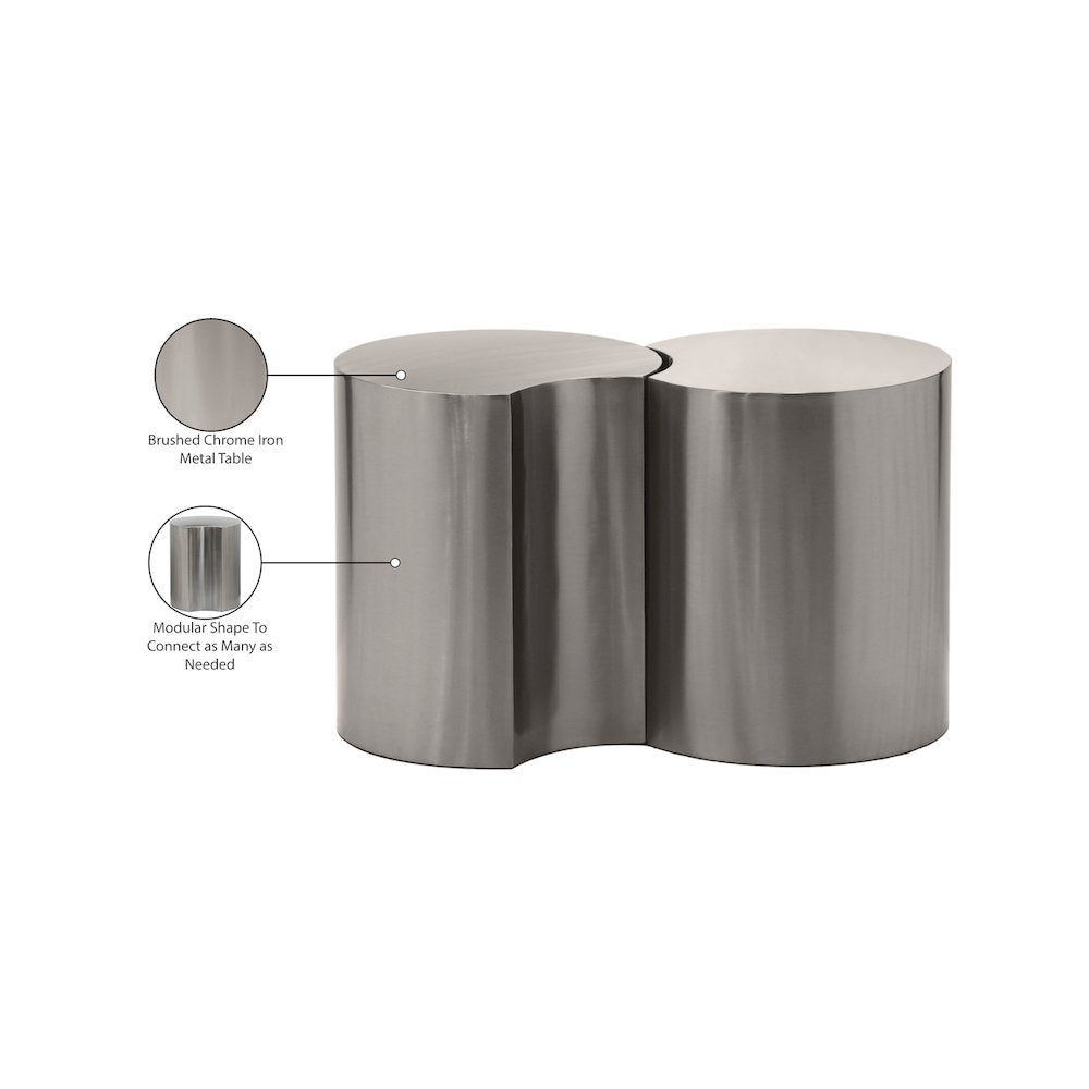 Dimple Silver End Table