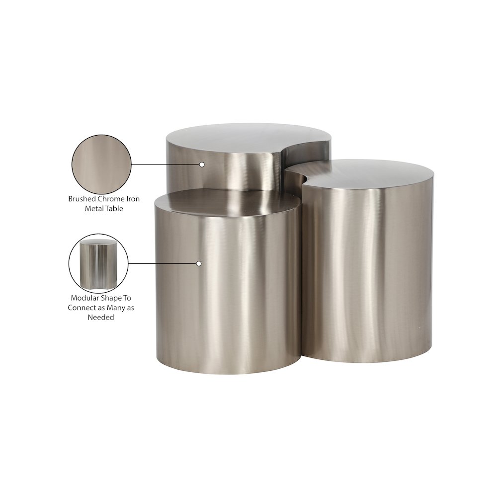 Dimple Silver End Table