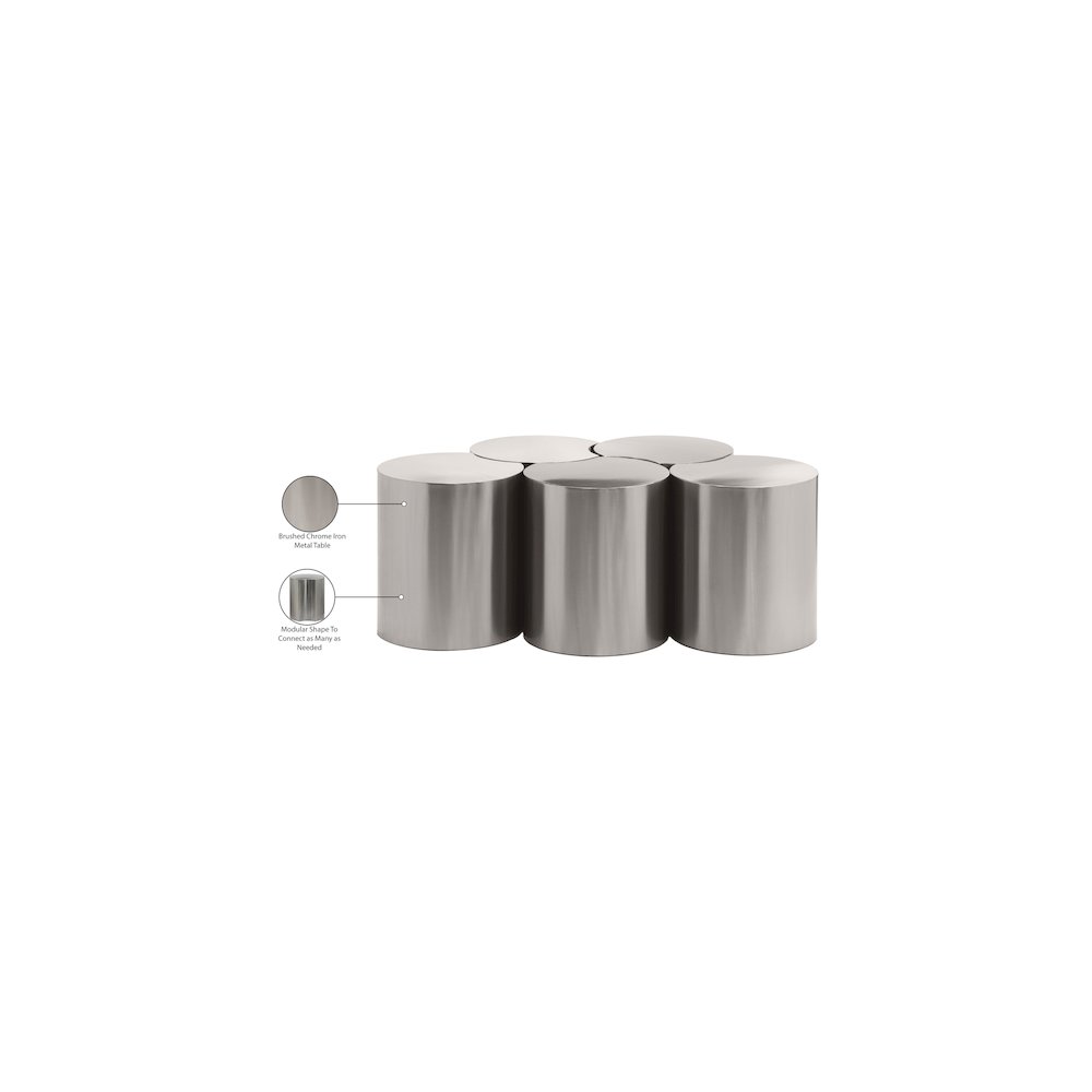 Dimple Silver Coffee Table
