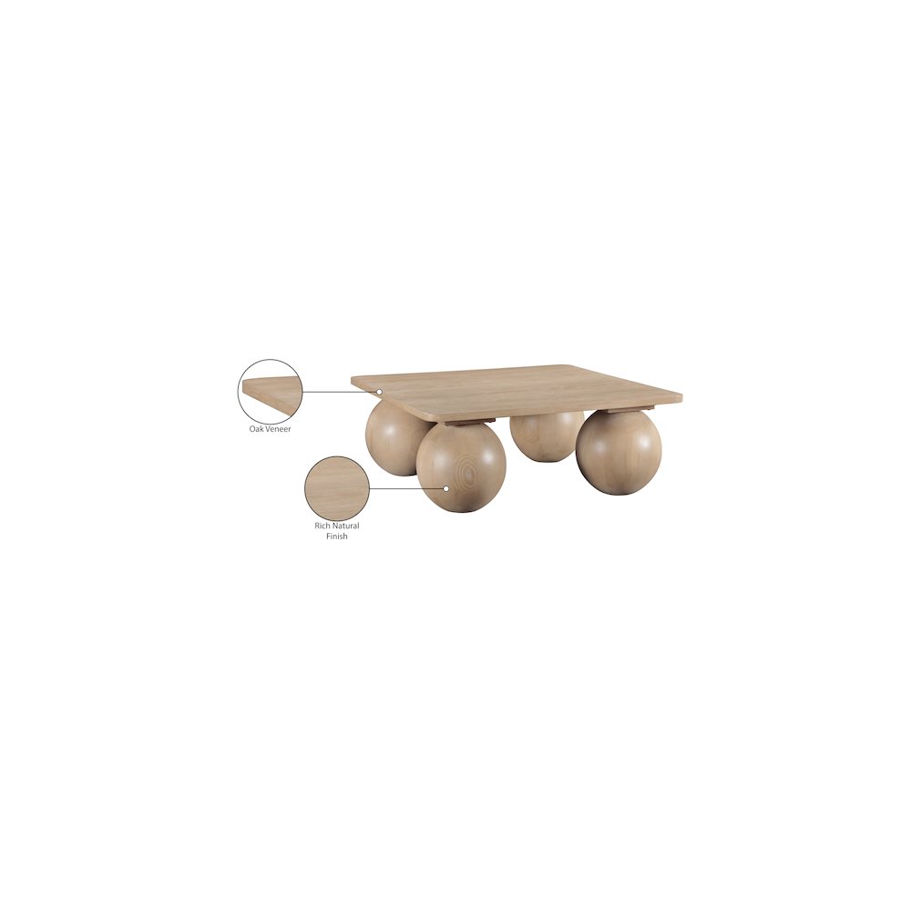 Fitch Natural Oak Veneer Coffee Table