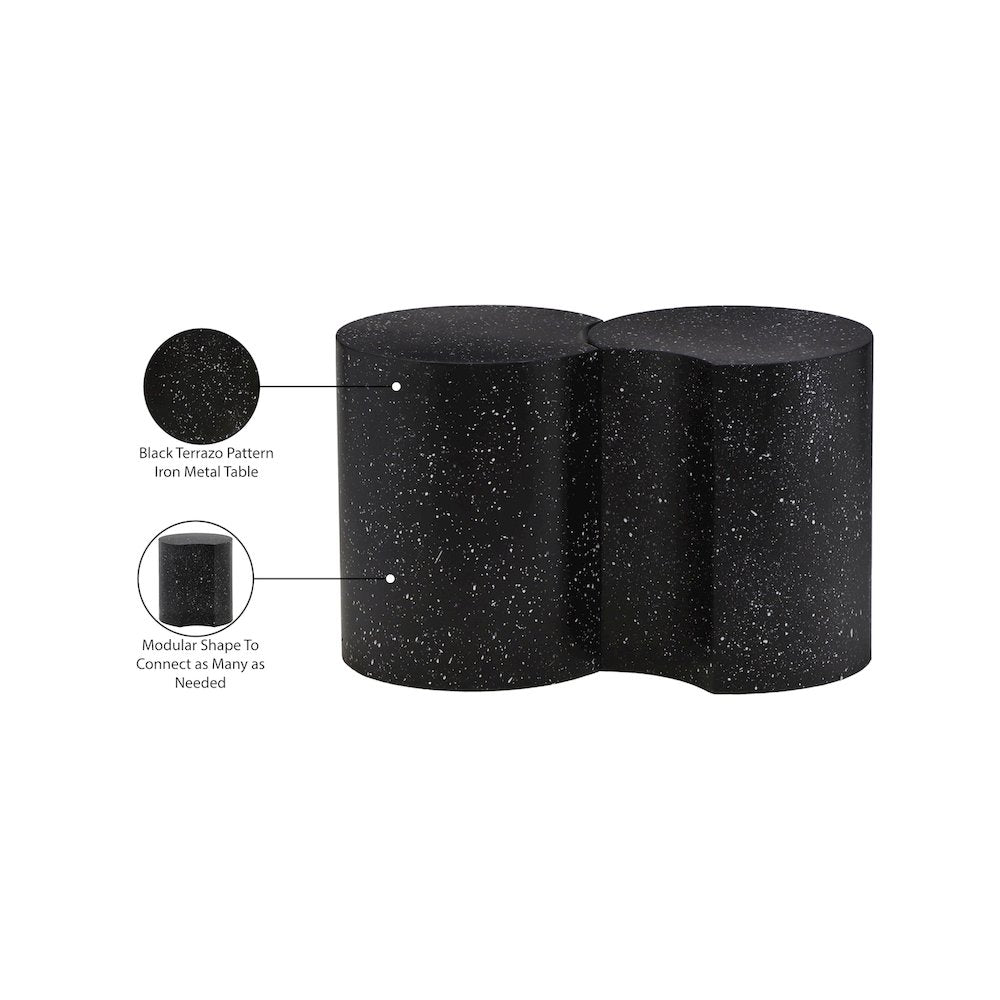 Dimple Black End Table
