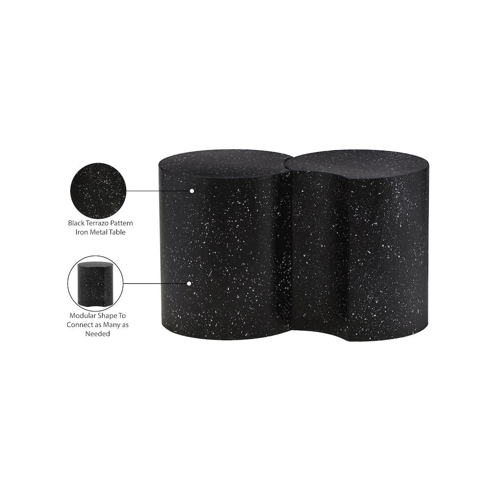Dimple Black End Table