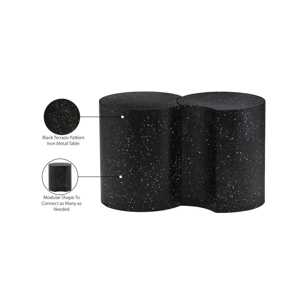 Dimple Black End Table