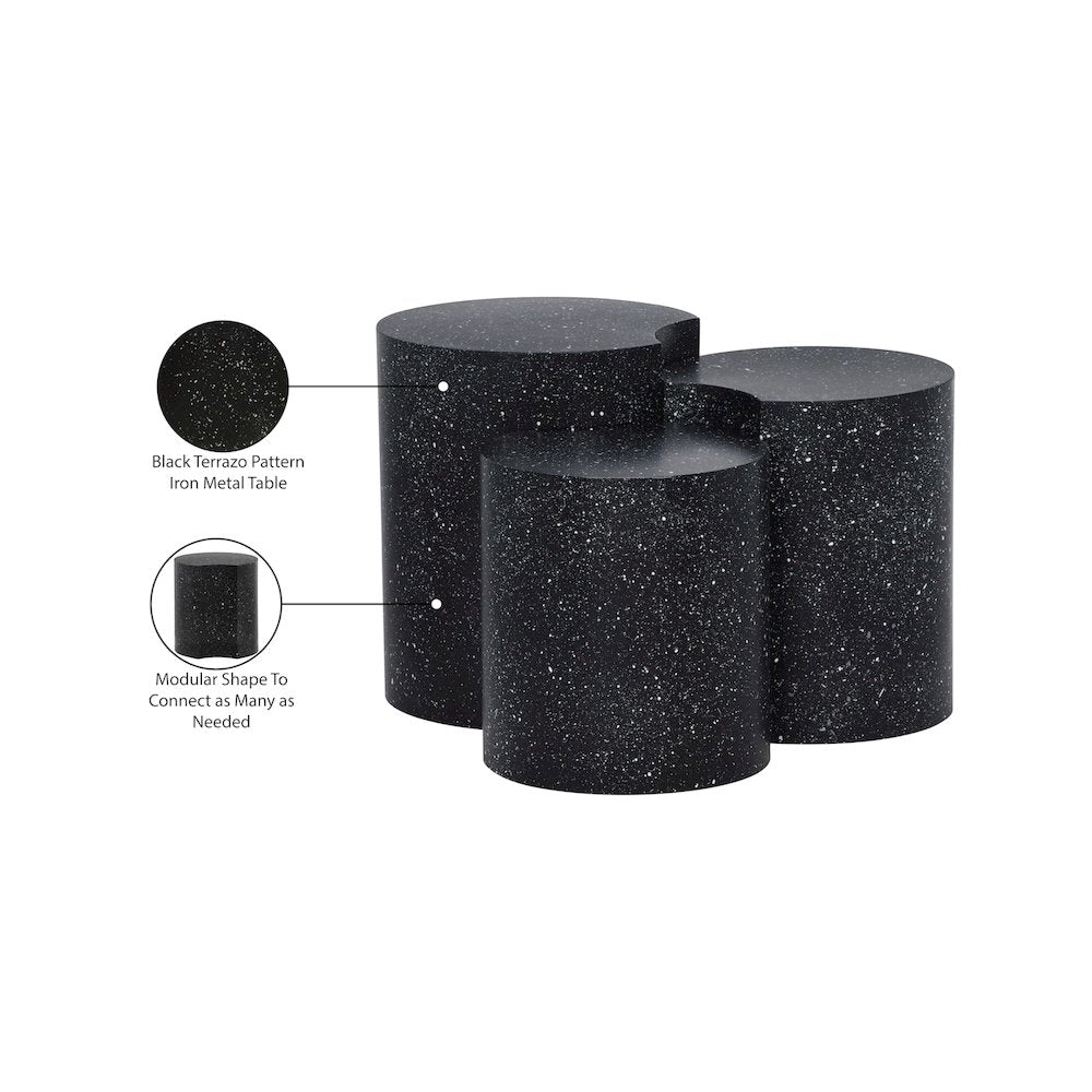 Dimple Black End Table