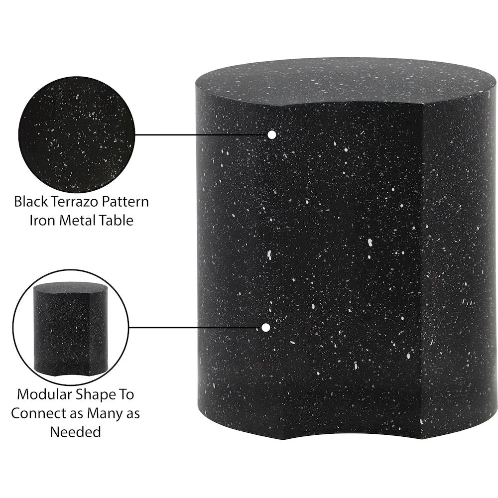 Dimple Black End Table