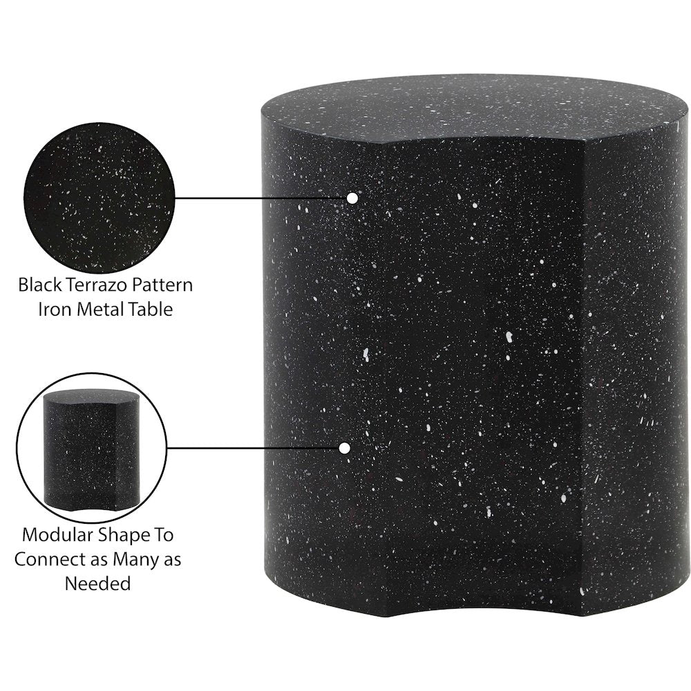 Dimple Black End Table