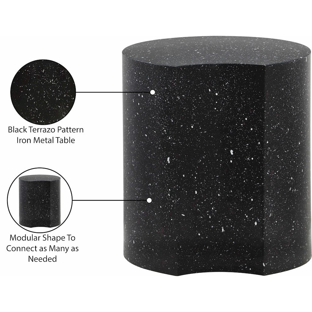 Dimple Black End Table