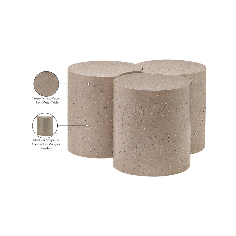 Dimple Taupe Coffee Table