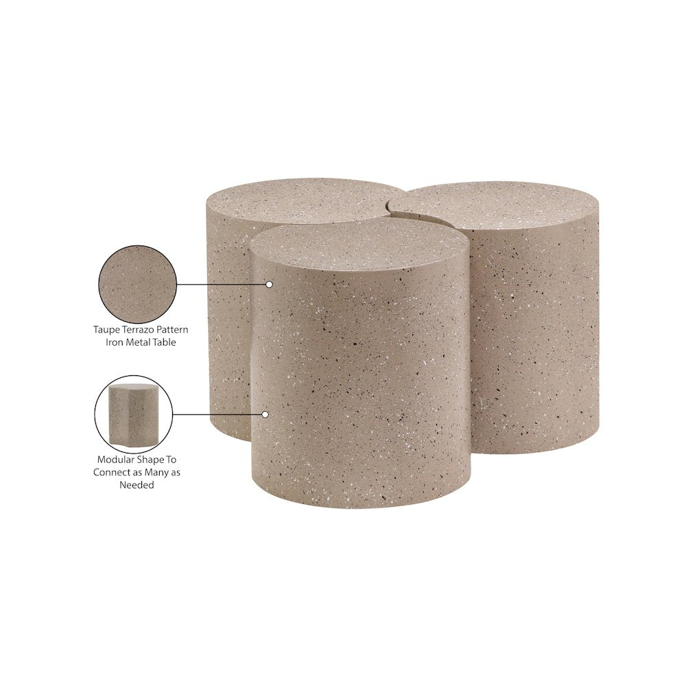 Dimple Taupe Coffee Table