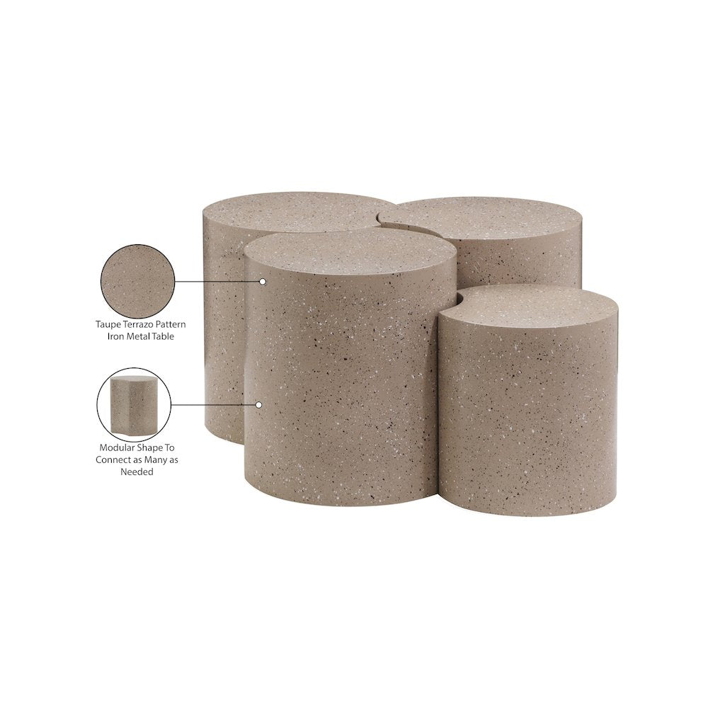 Dimple Taupe Coffee Table