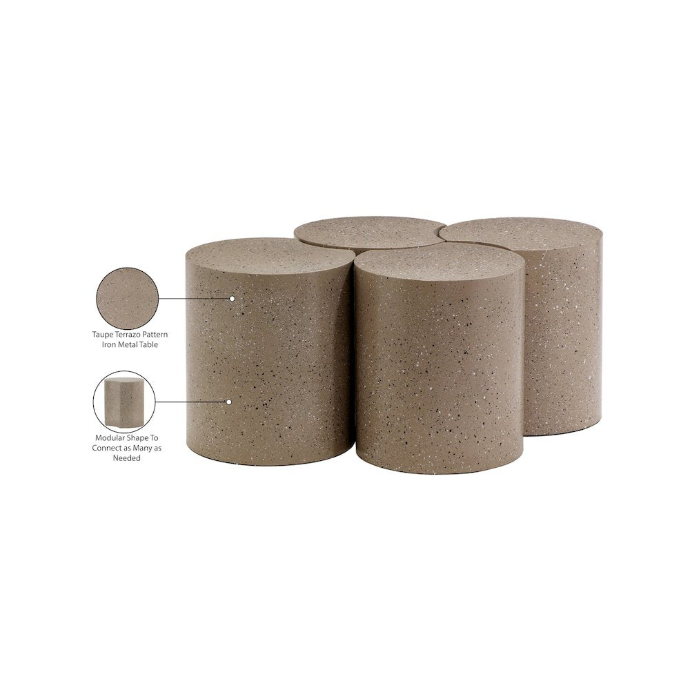 Dimple Taupe Coffee Table
