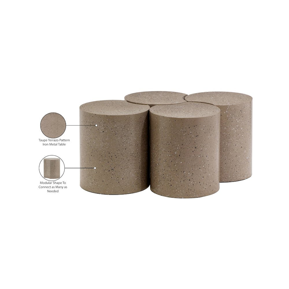 Dimple Taupe Coffee Table