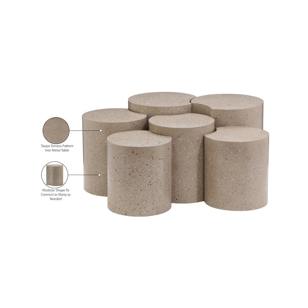Dimple Taupe Coffee Table