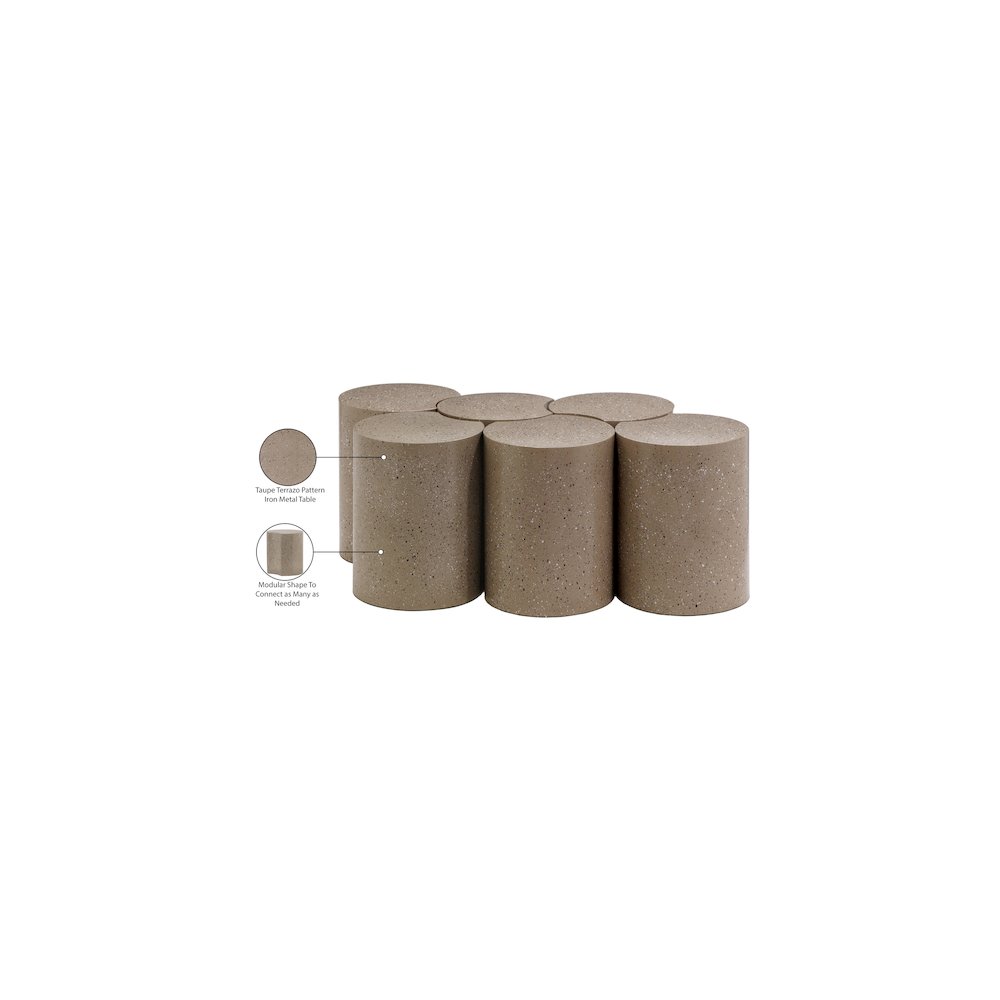 Dimple Taupe Coffee Table