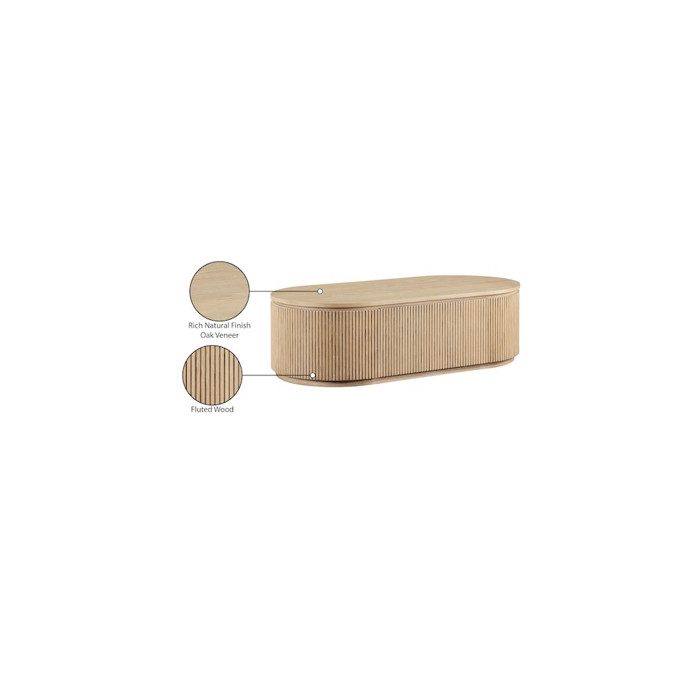 Moana Natural Rubberwood Coffee Table