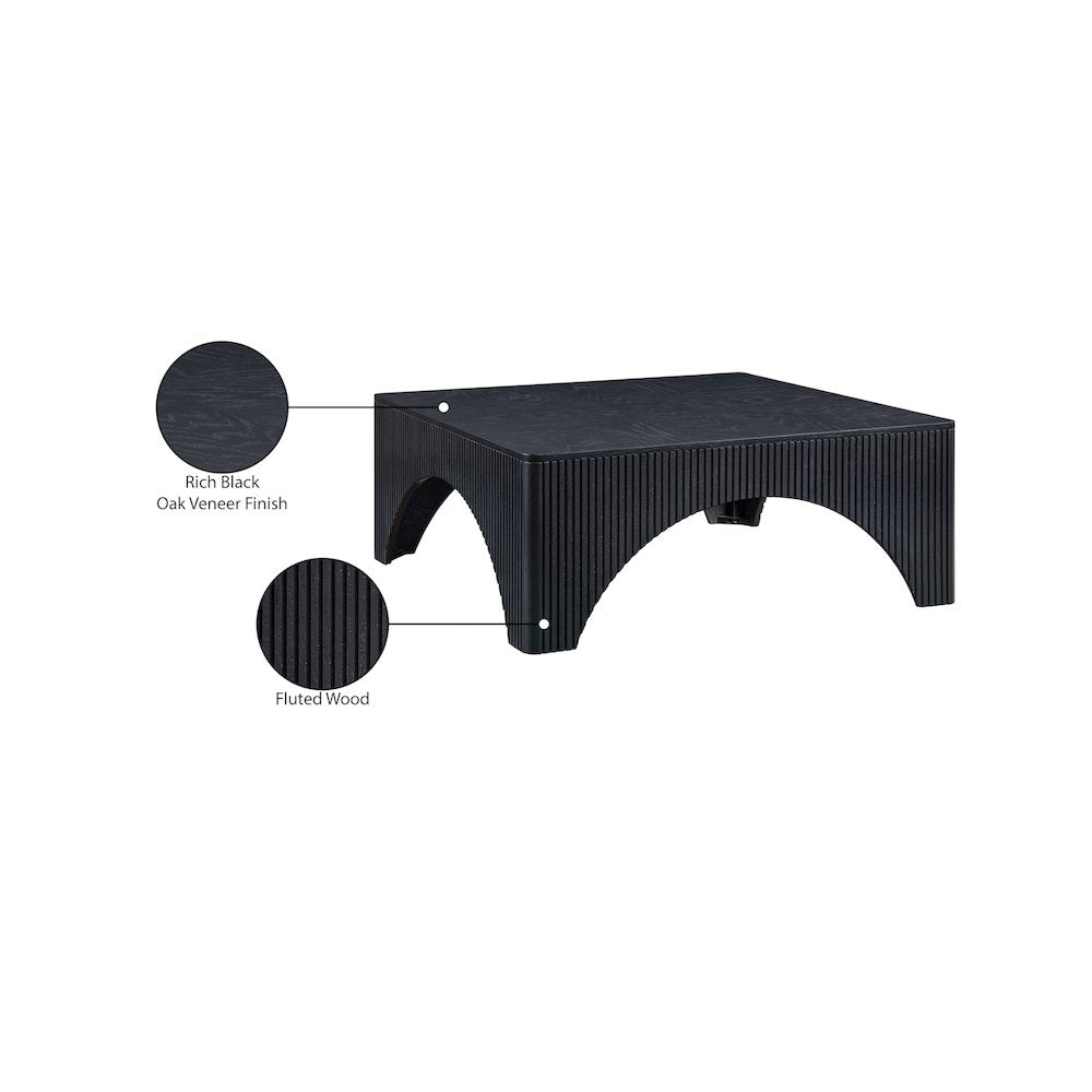 Eloise Black Oak Veneer Coffee Table